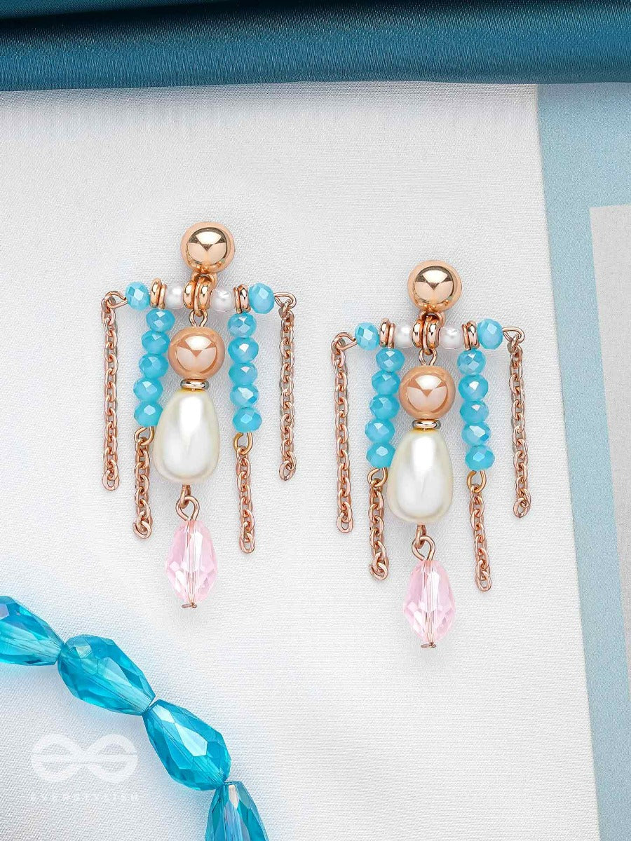 The Shimmering Seas - Elegant Drop Earrings