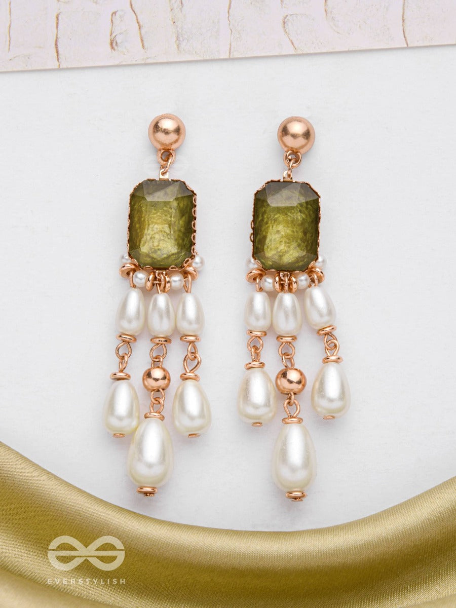 Perfect Pearled Paradise - Golden Drop Pearl Earrings