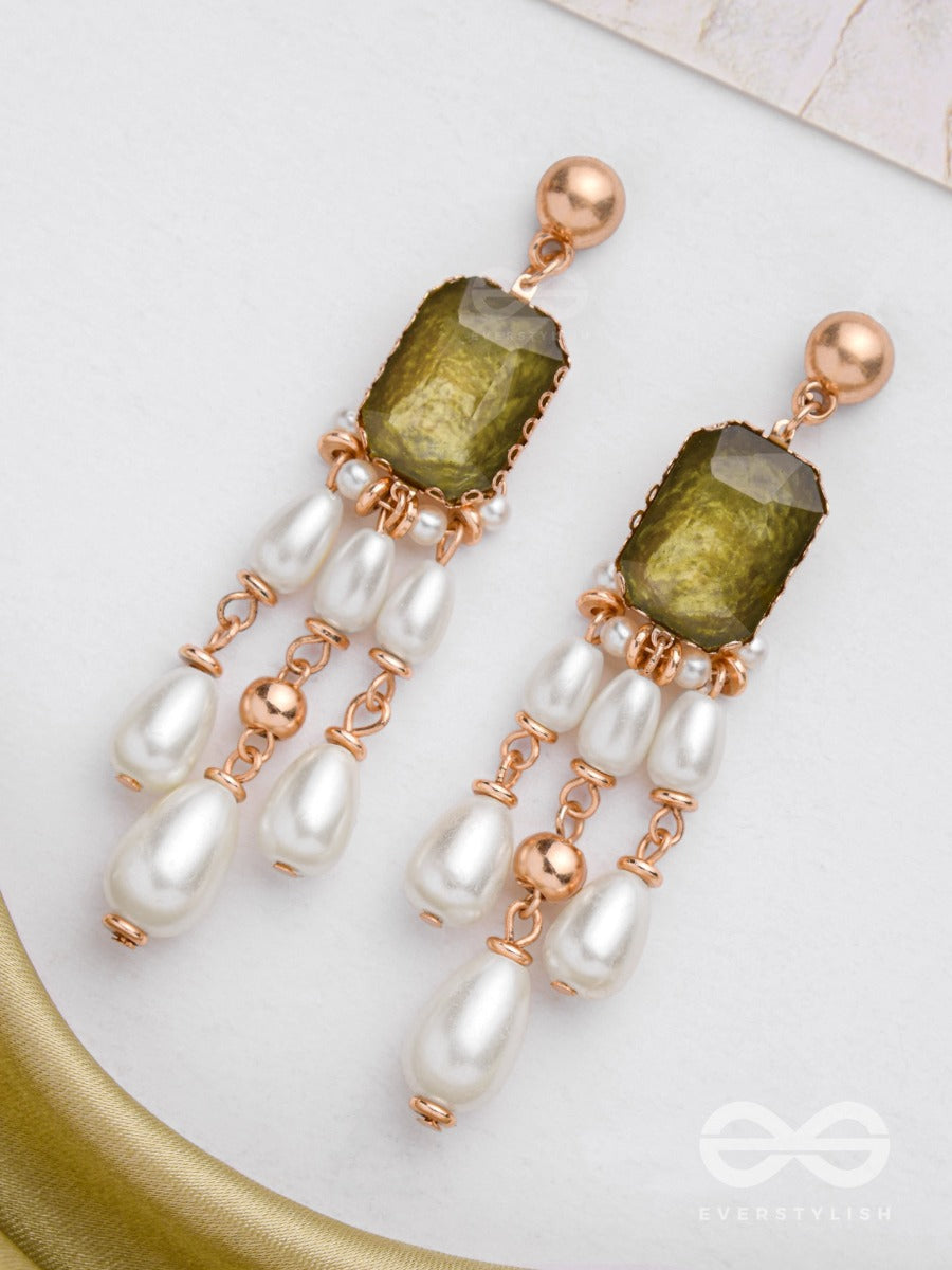 Perfect Pearled Paradise - Golden Drop Pearl Earrings
