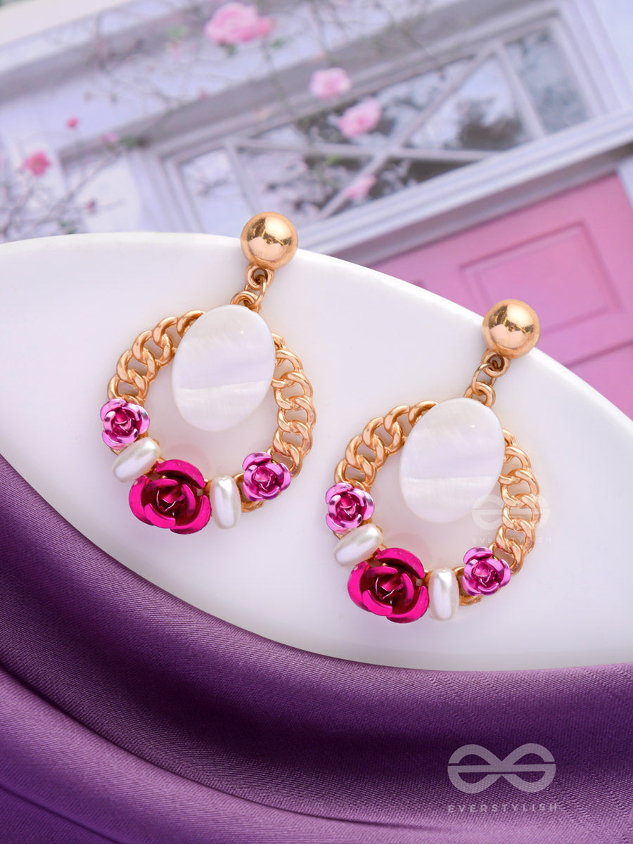 The Blushing Blooms - Cute Drop Earrings