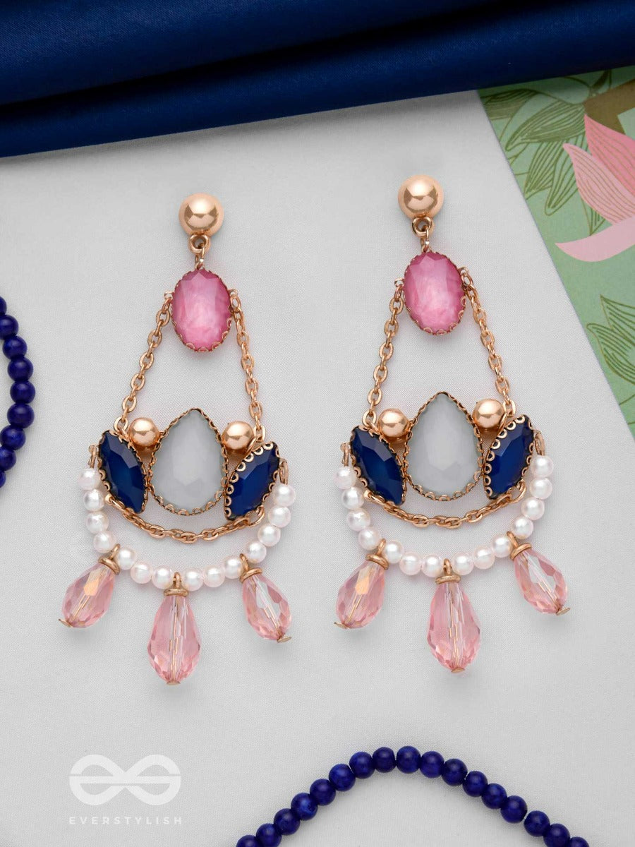 The Twilight Night - Golden Embellished Earrings