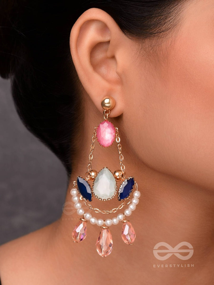 The Twilight Night - Golden Embellished Earrings