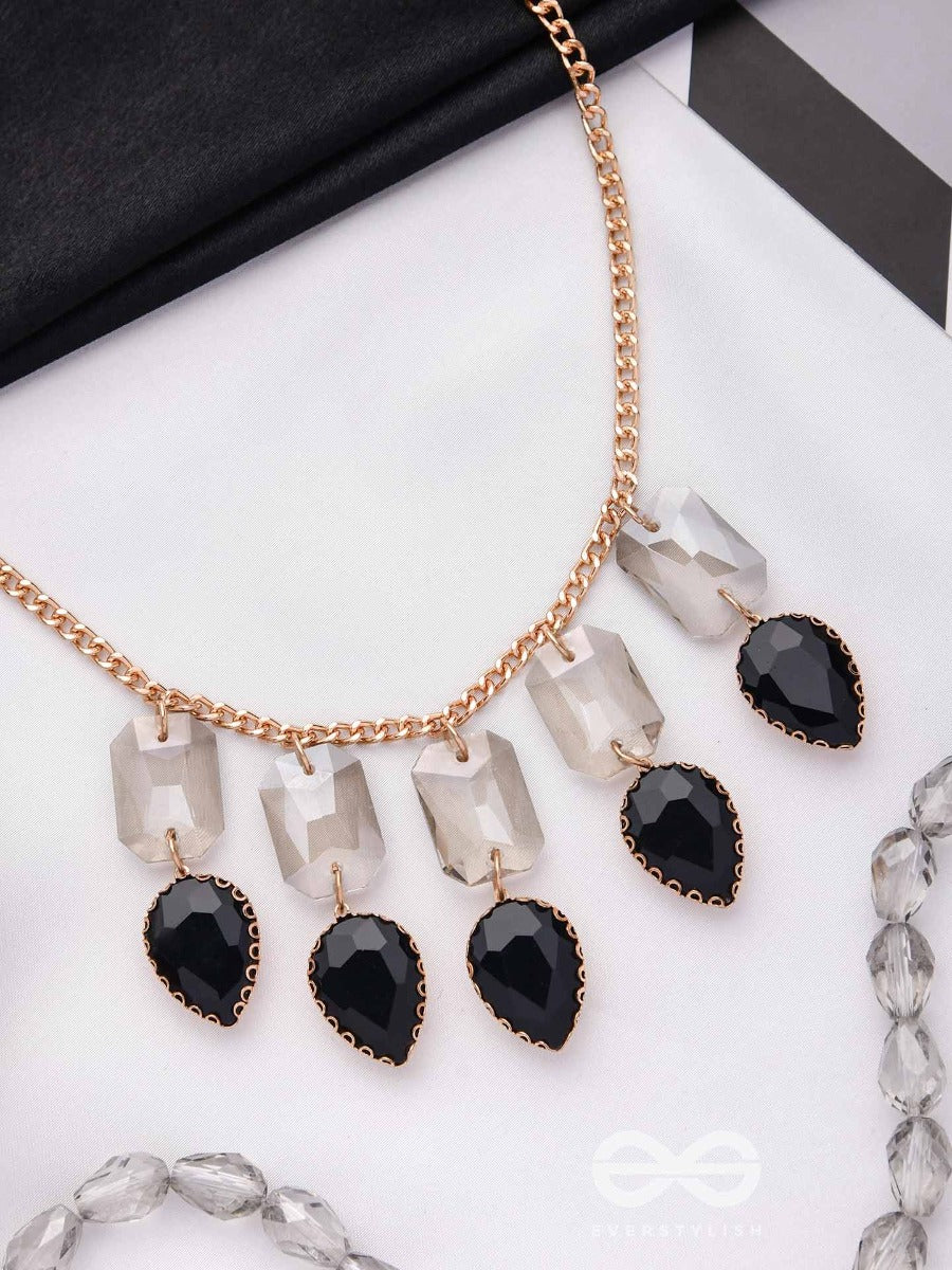The Shadowed Nights -Golden Statement Neckpiece With Anti-Tarnish Coating