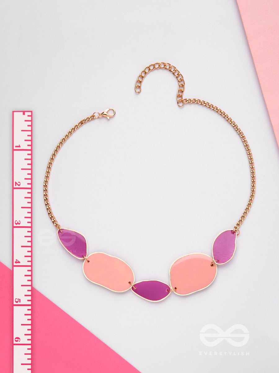 The Violet Hues- Cute Enamelled Neckpiece With Anti-Tarnish Coating