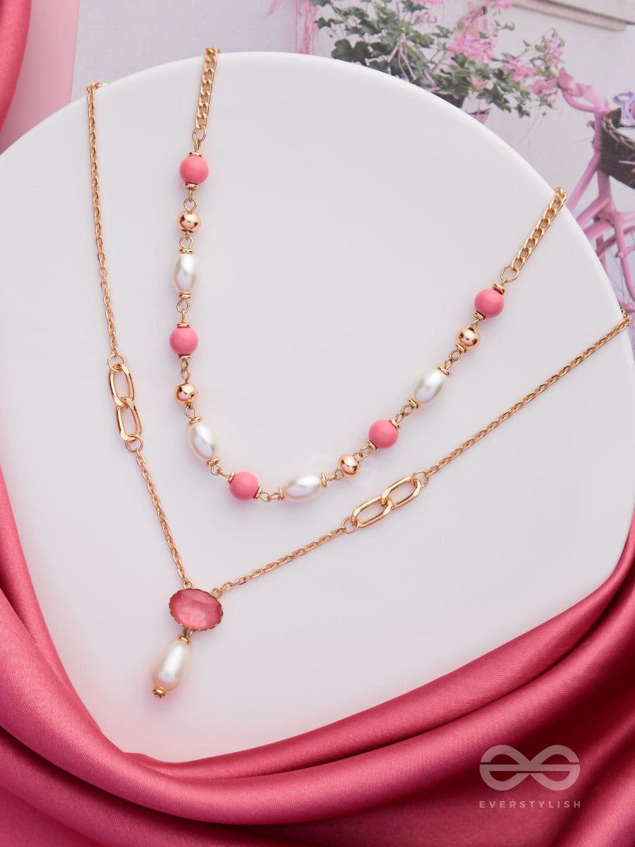 Lustrous Love Layers - Golden Multilyered Necklace With Anti-Tarnish Coating