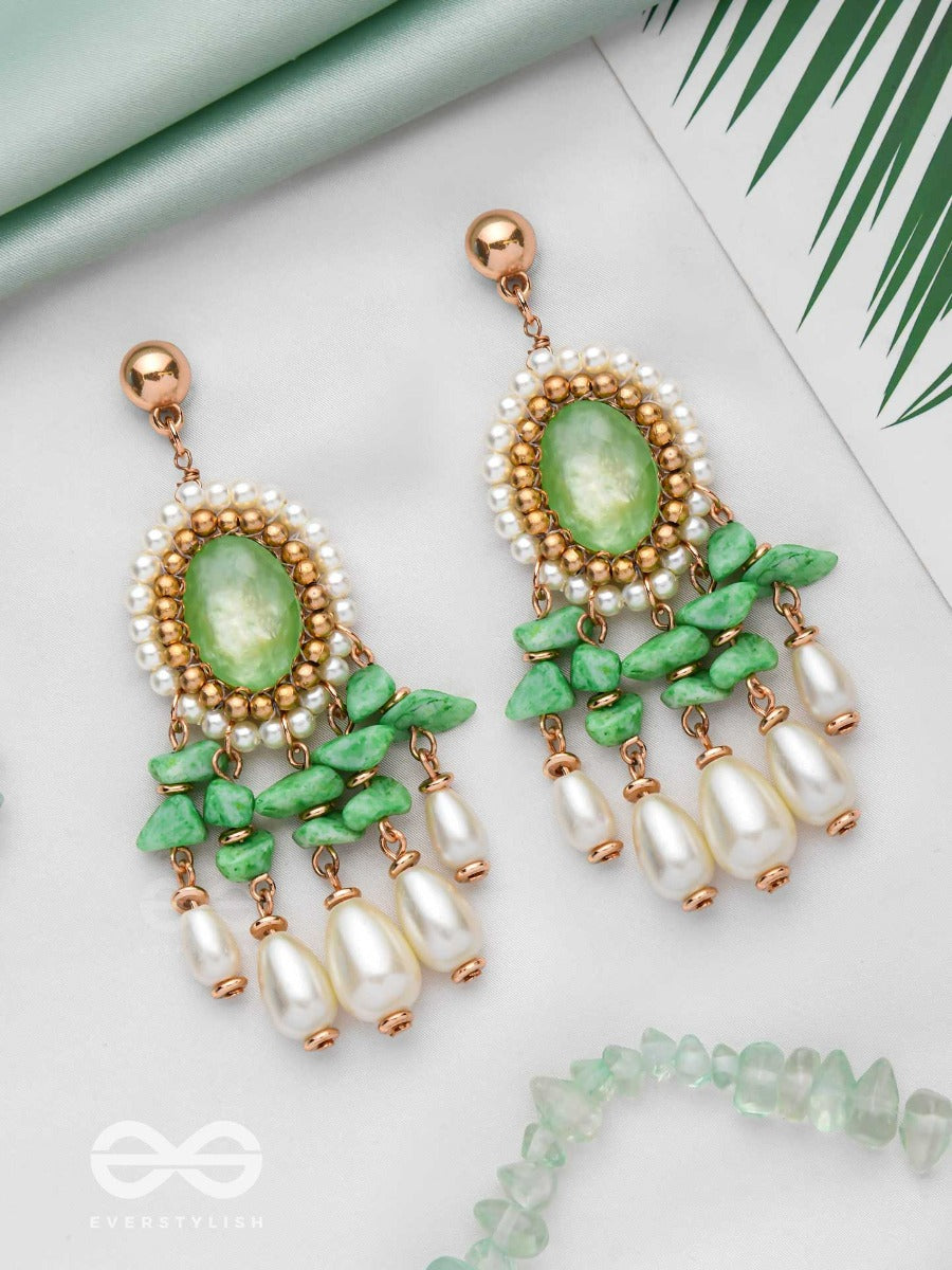 The Everlasting Elegance - Golden Embellished Earrings