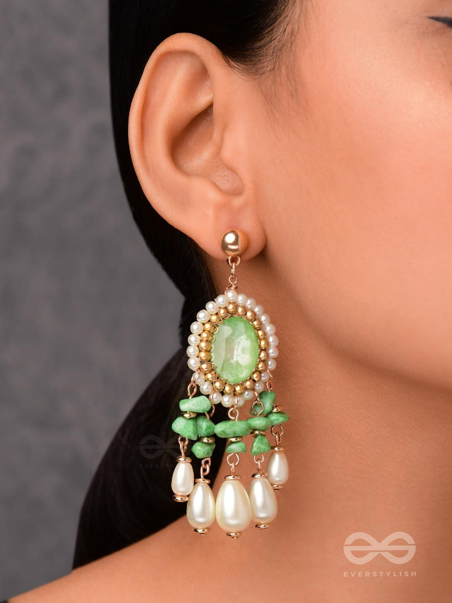 The Everlasting Elegance - Golden Embellished Earrings