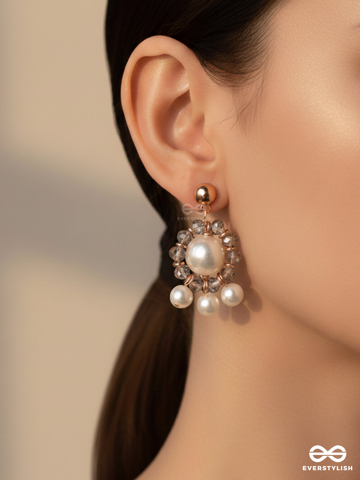 The Radiating Clouds - Classic Pearl Earrings