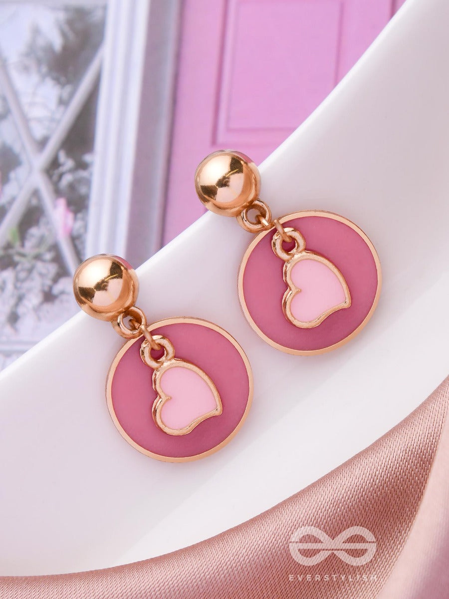 Berry Blushing Beats - Cute Drop Earrings