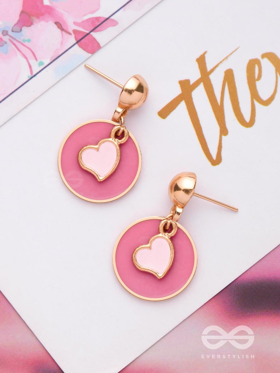Berry Blushing Beats - Cute Drop Earrings