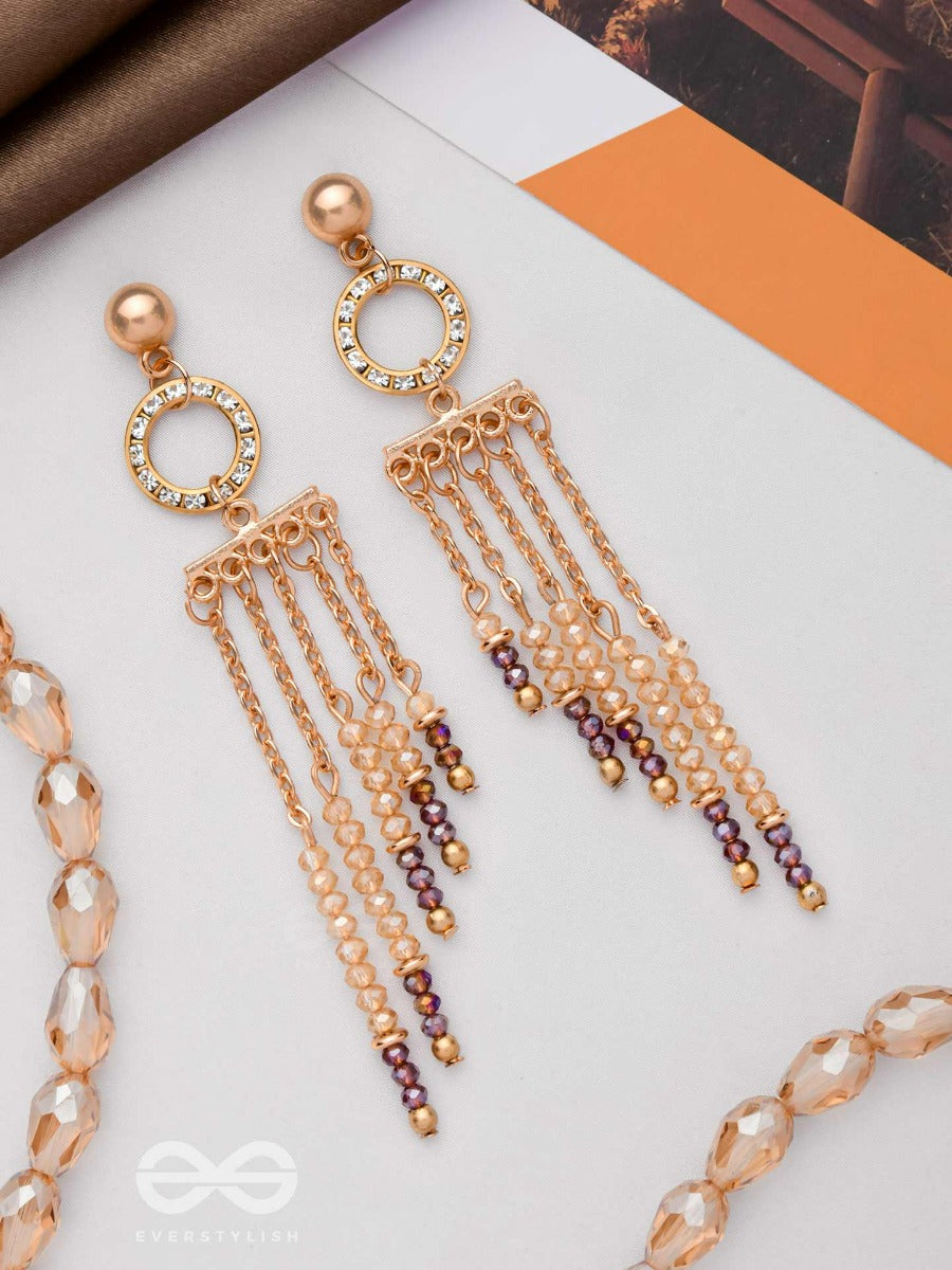 The Shimmering Rainfall - Elegant Drop Earrings