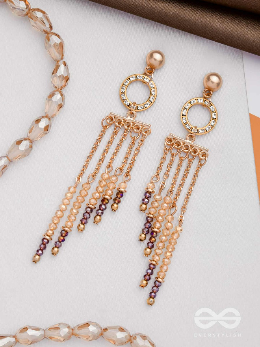 The Shimmering Rainfall - Elegant Drop Earrings