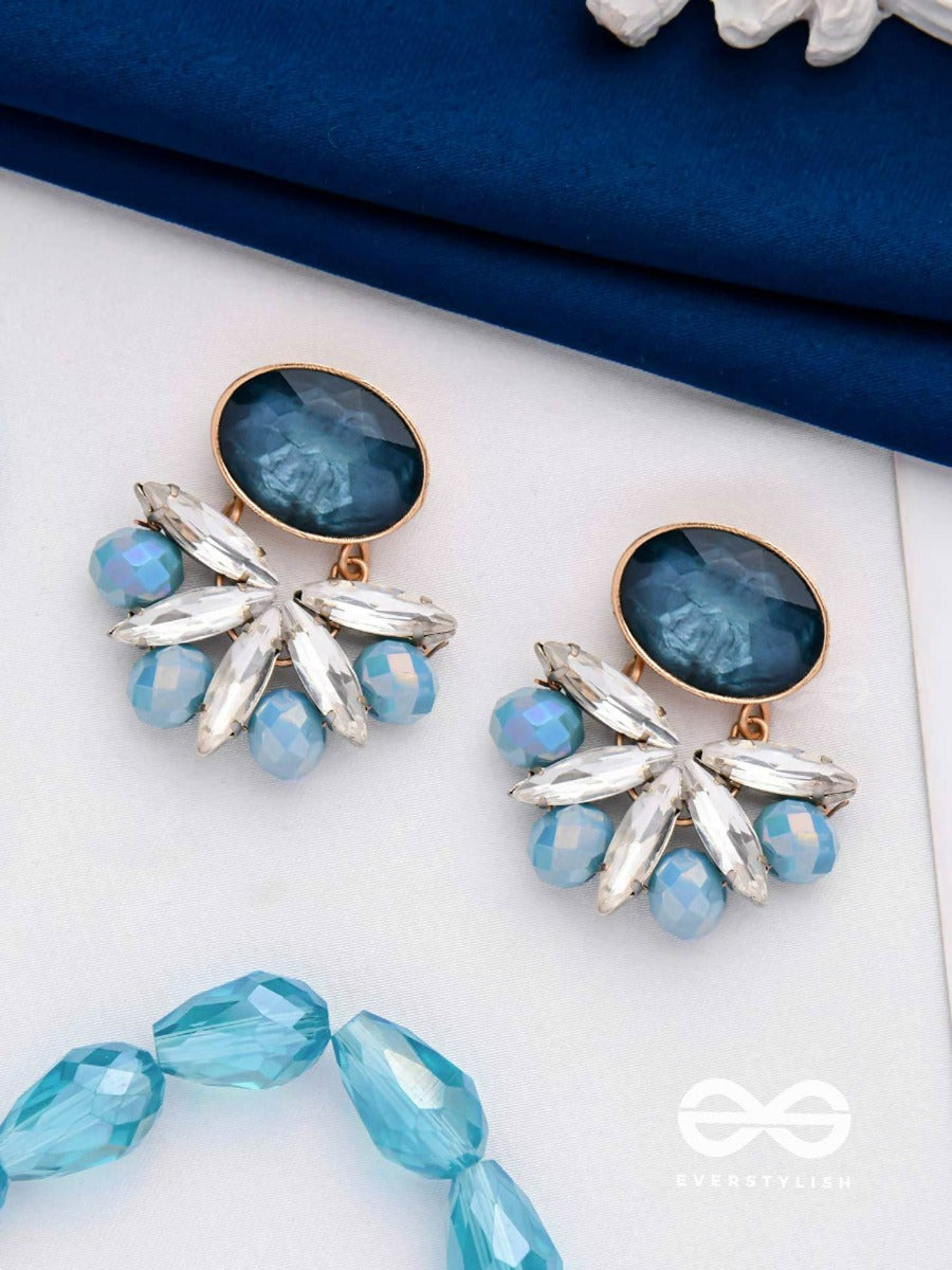 The Stardust Symphony - Classic And Elegant Drop Earrings (Blue)