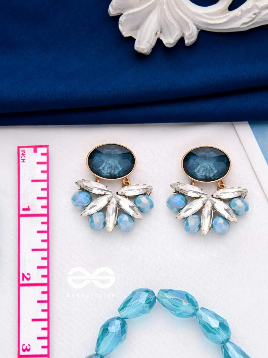 The Stardust Symphony - Classic And Elegant Drop Earrings (Blue)
