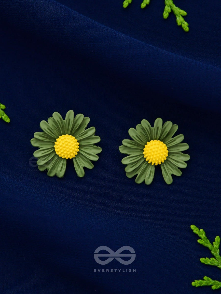 Forget-Me-Not - Casual Stud Earrings (Green)