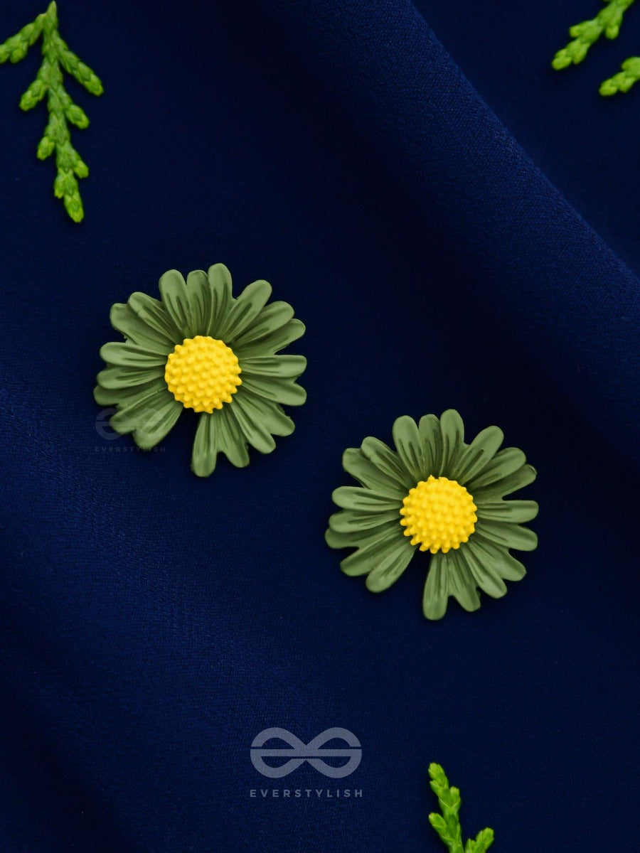 Forget-Me-Not - Casual Stud Earrings (Green)