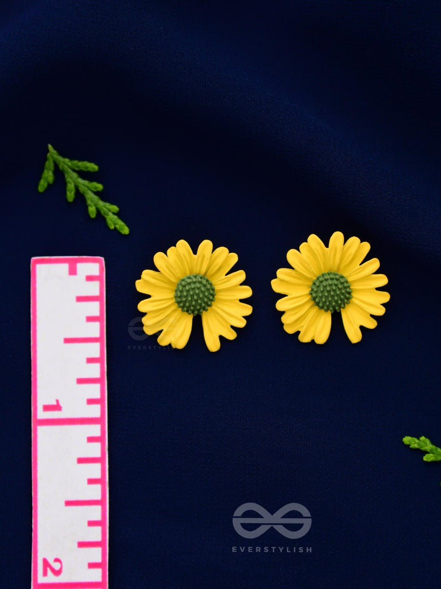Forget-Me-Not - Casual Stud Earrings (Yellow)