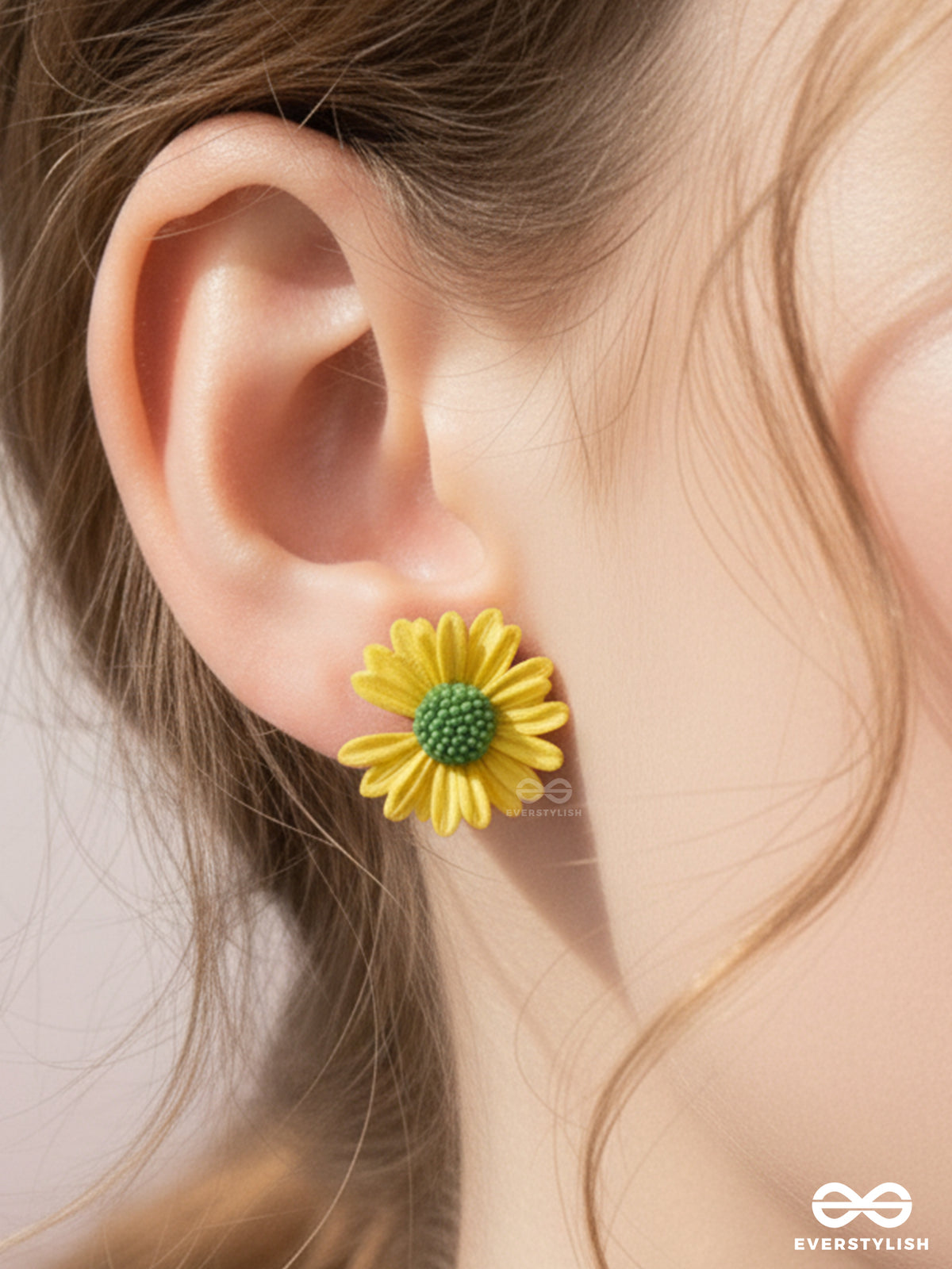 Forget-Me-Not - Casual Stud Earrings (Yellow)