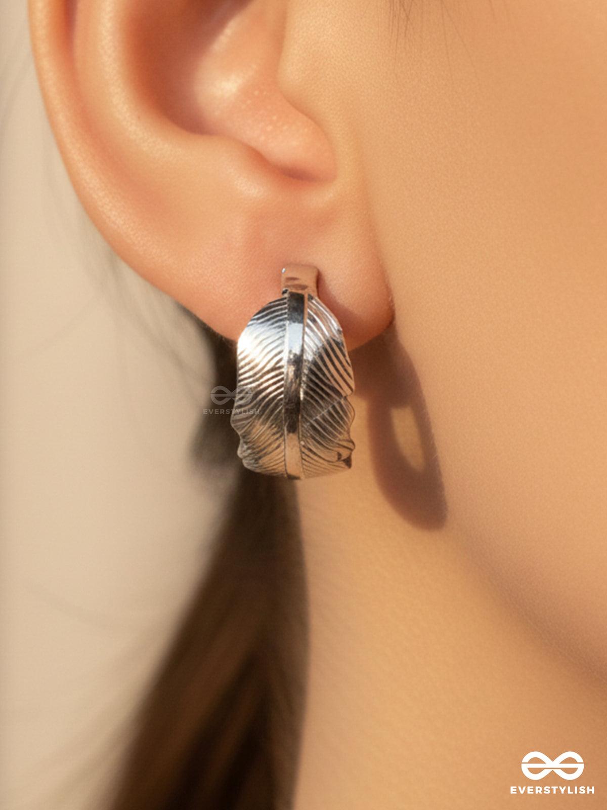 Leaf Of Faith - Statement Silver Earrings