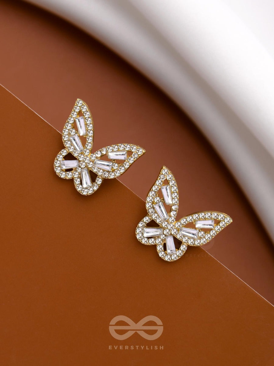 Twilight Flutterbeams - Golden Sparkling Studs