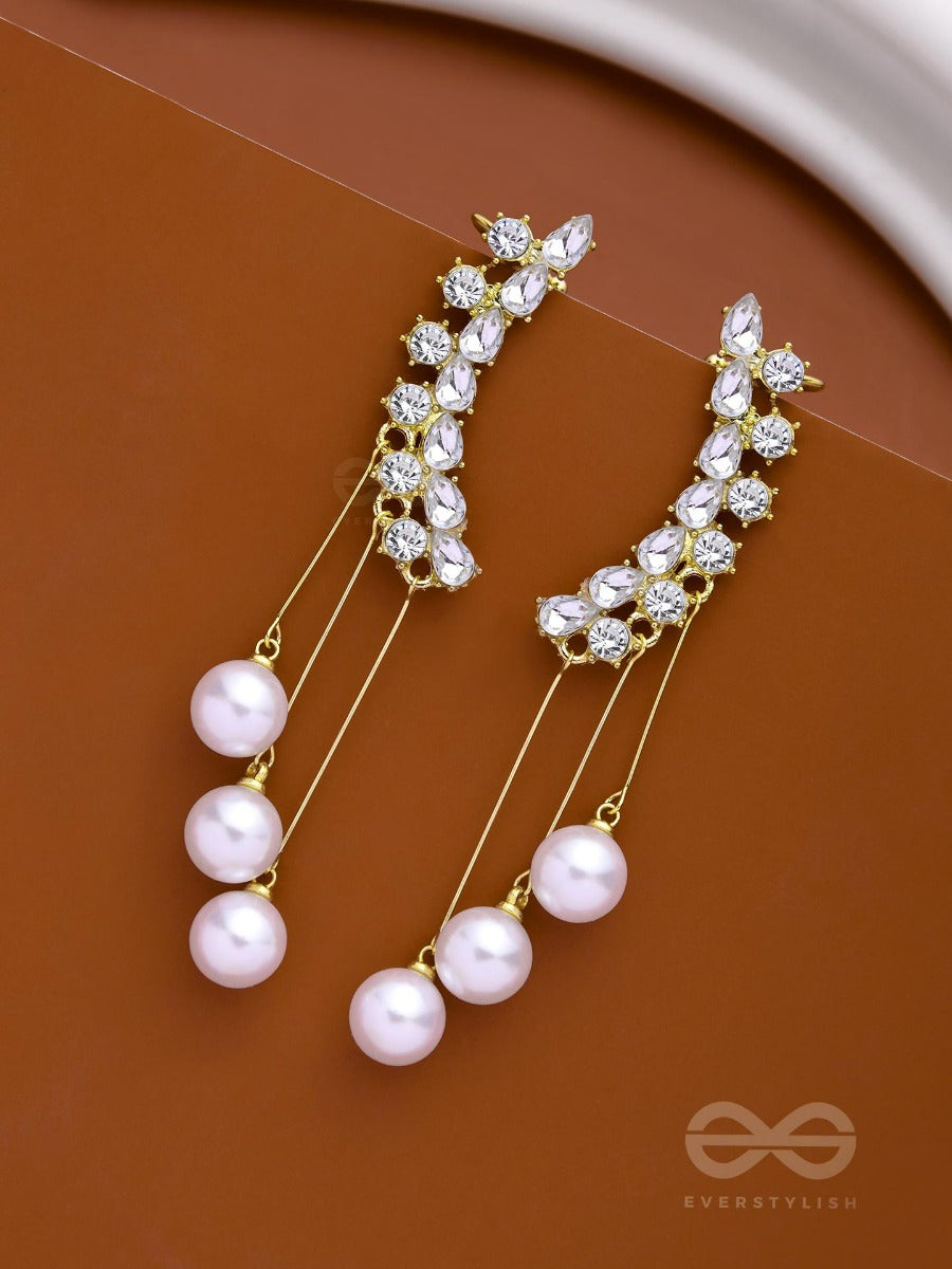 Sparkle And Shine Darlin' - Pearls Earcuff Earrings