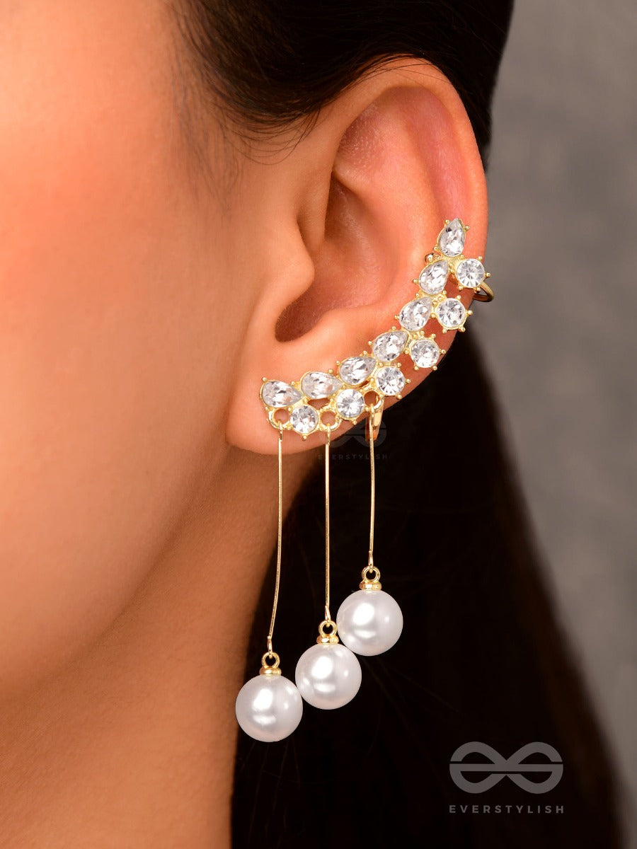 Sparkle And Shine Darlin' - Pearls Earcuff Earrings