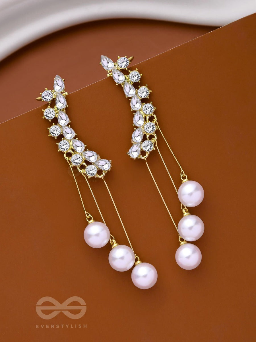 Sparkle And Shine Darlin' - Pearls Earcuff Earrings