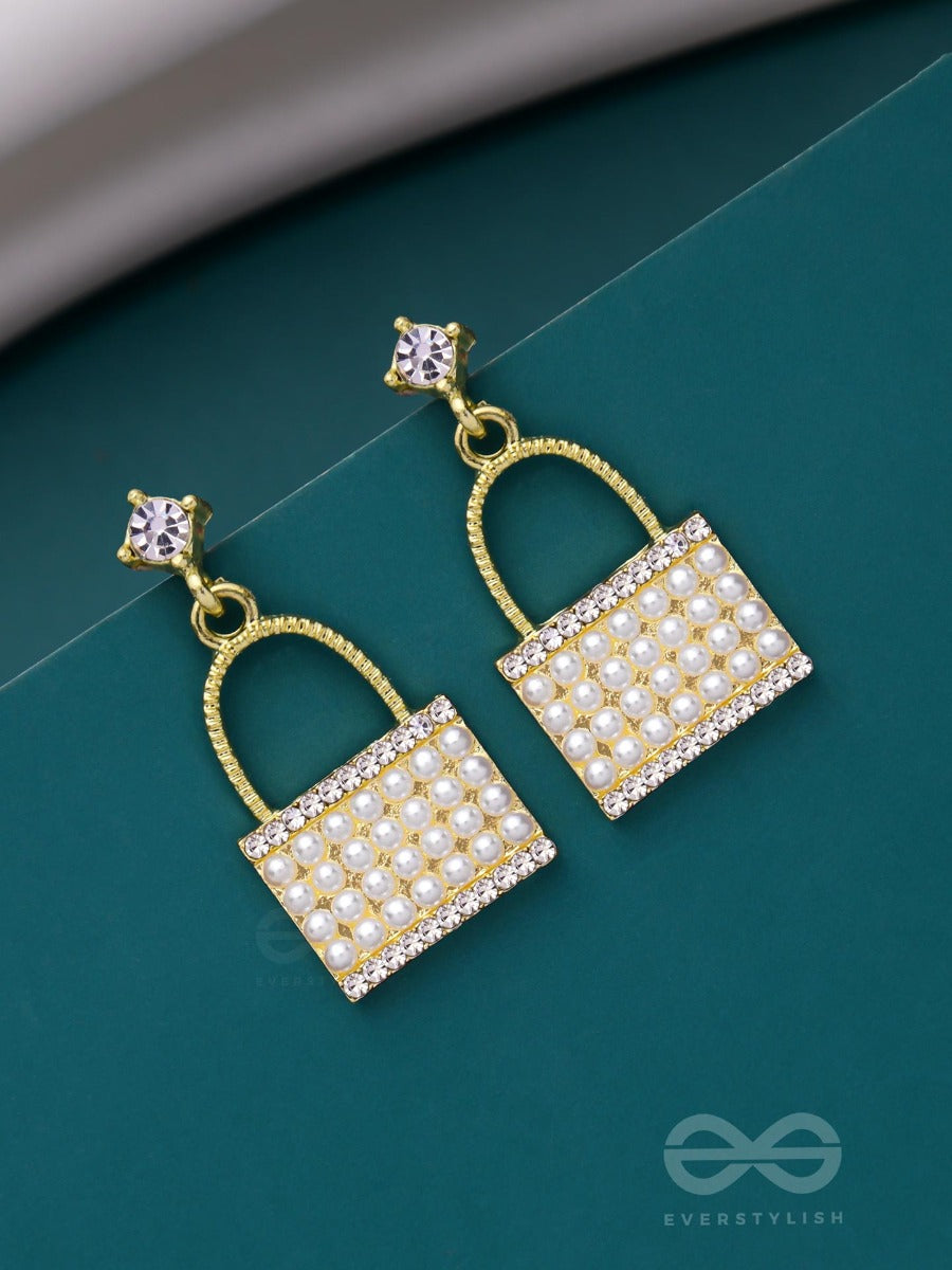 Carry-It-All - Golden Pearl Earrings