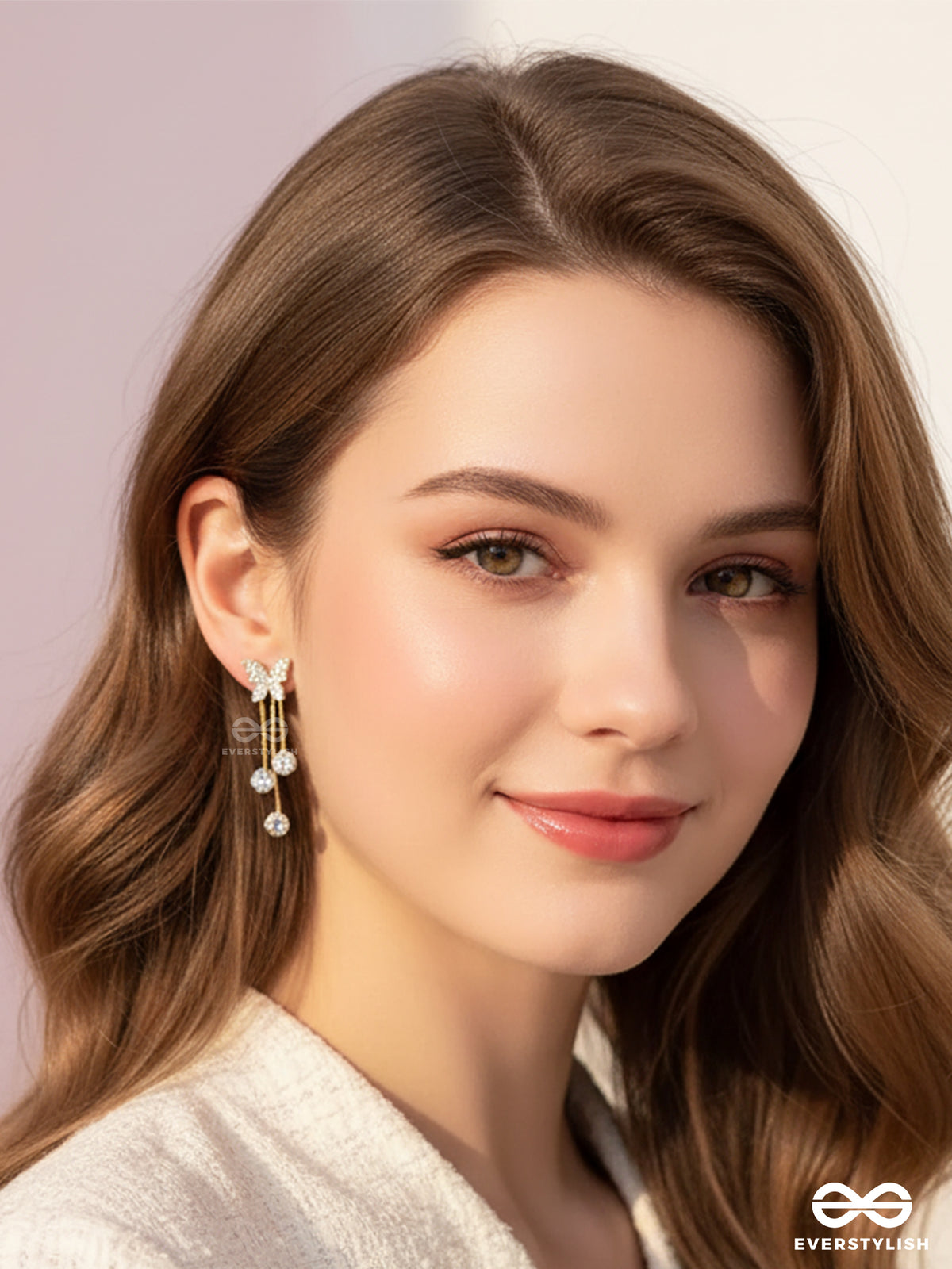 Been Winging It - Golden Sparkling Ear Jackets