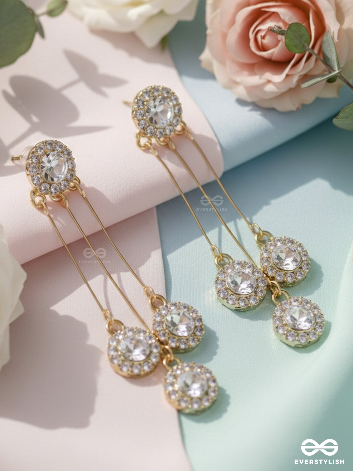 Trinkling Trio - Golden Sparkling Ear Jackets