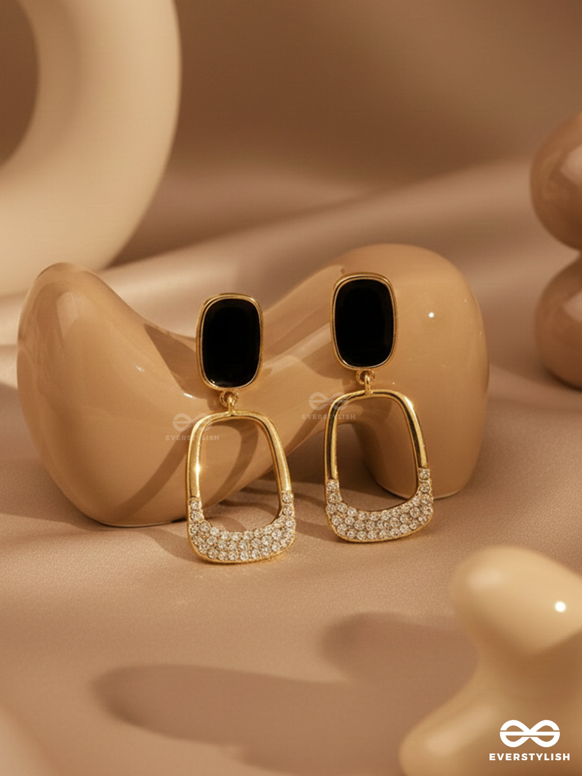 Shimmer Of Night - Statement Drop Earrings