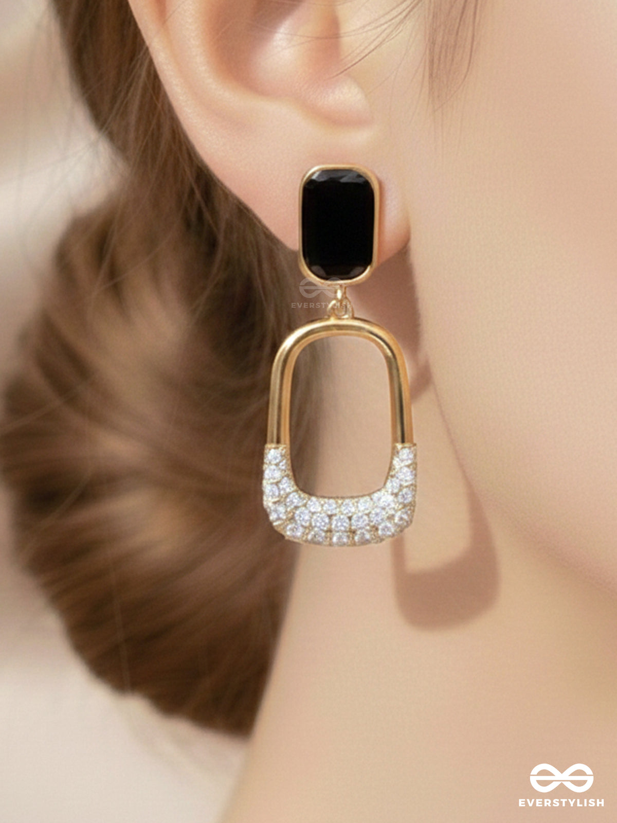 Shimmer Of Night - Statement Drop Earrings