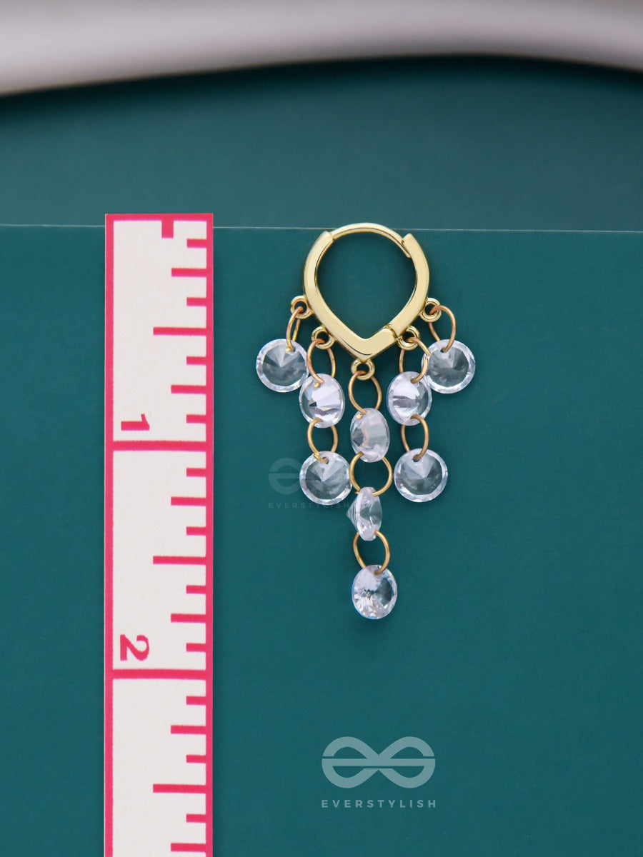 A Lustre Of Rain - Golden Drop Earrings