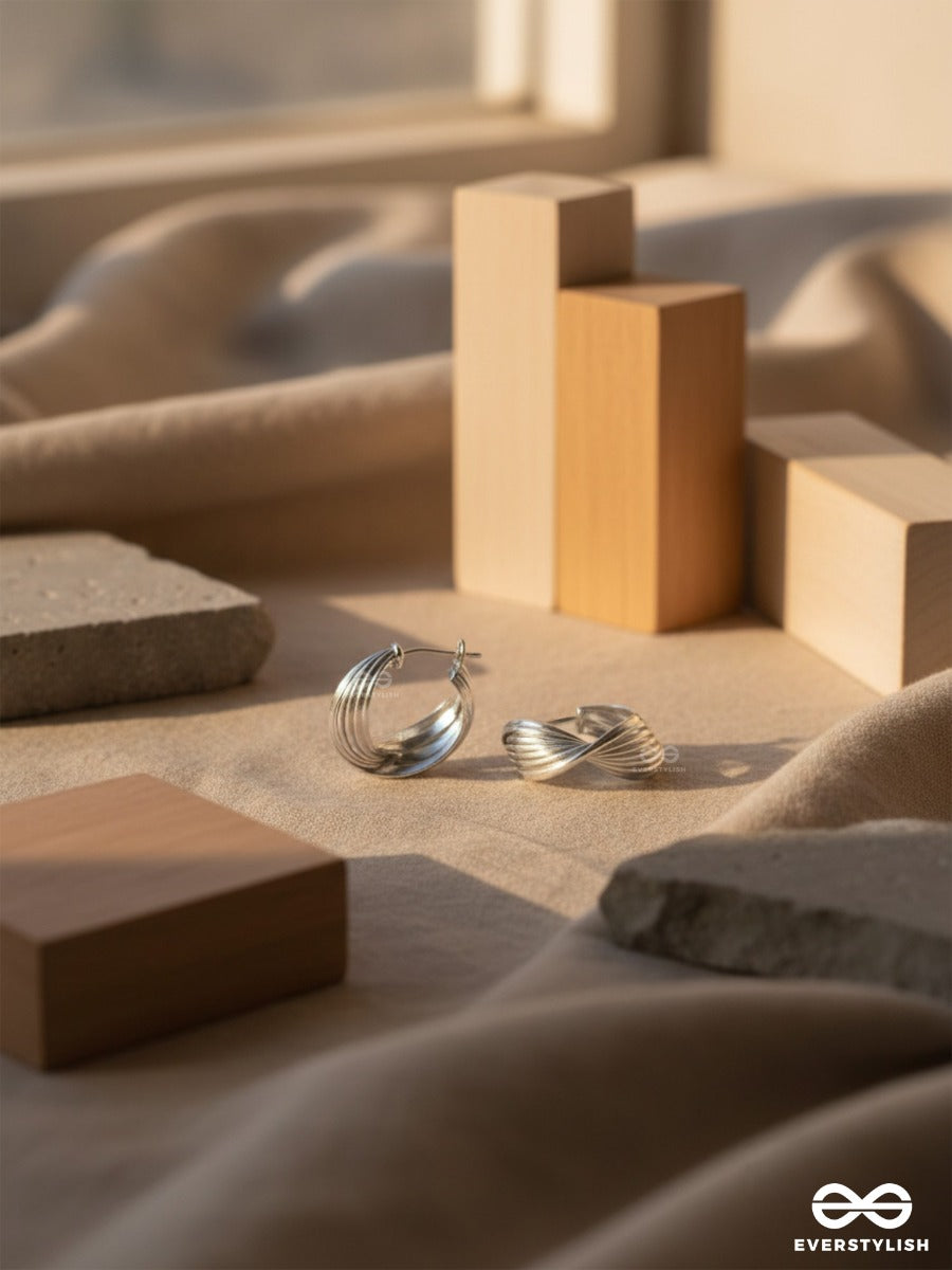 Leveling It Up - Statement Silver Hoops