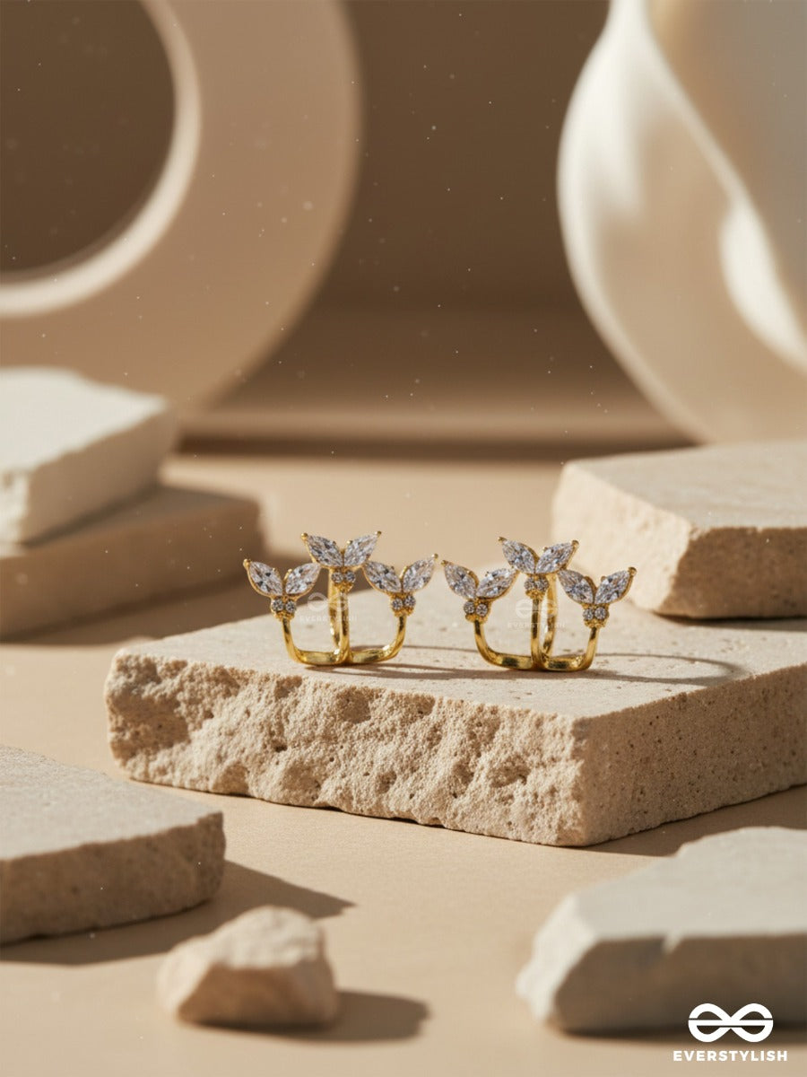 The Flutterby Effect - Golden Stud Earrings