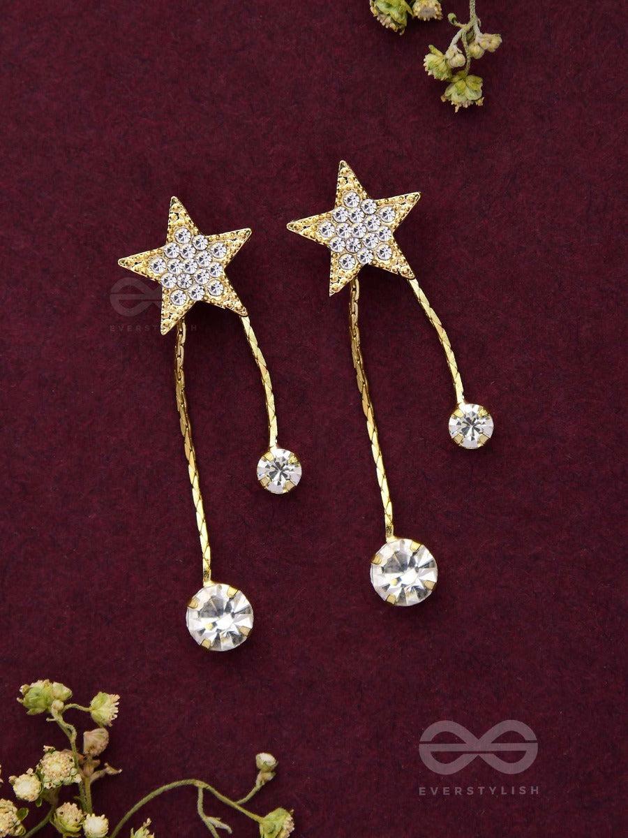 The Twinkling Star - Golden Sparkling Ear Jackets