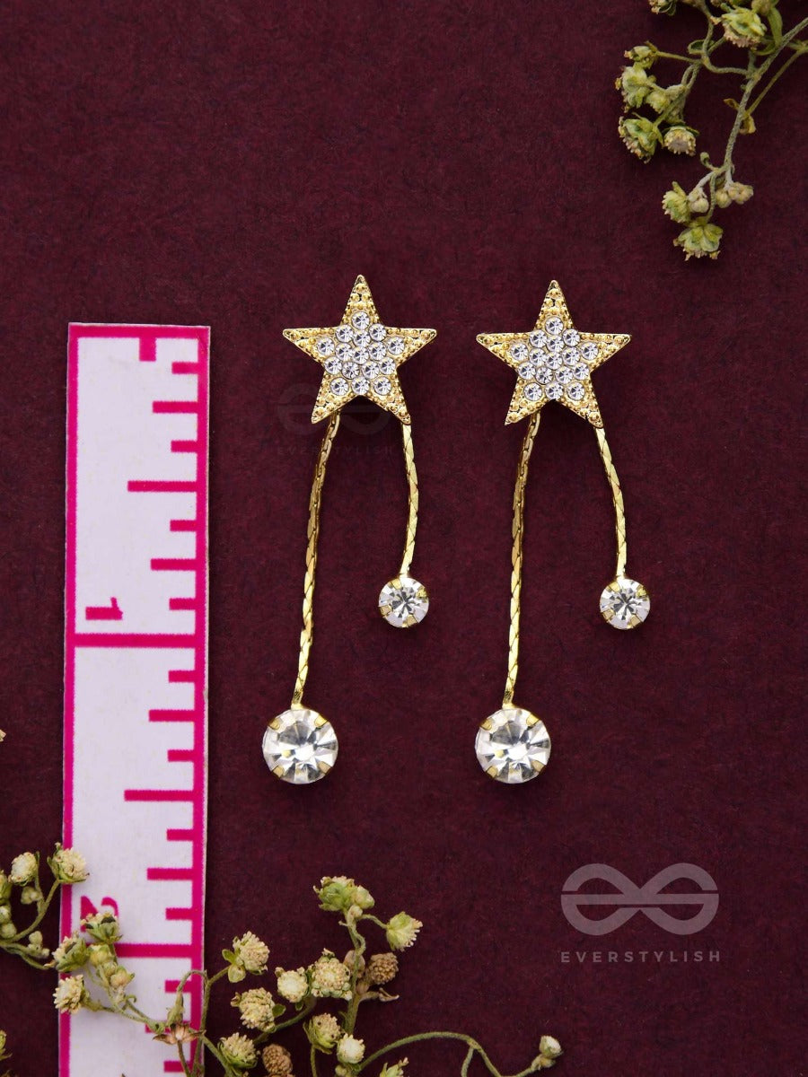 The Twinkling Star - Golden Sparkling Ear Jackets