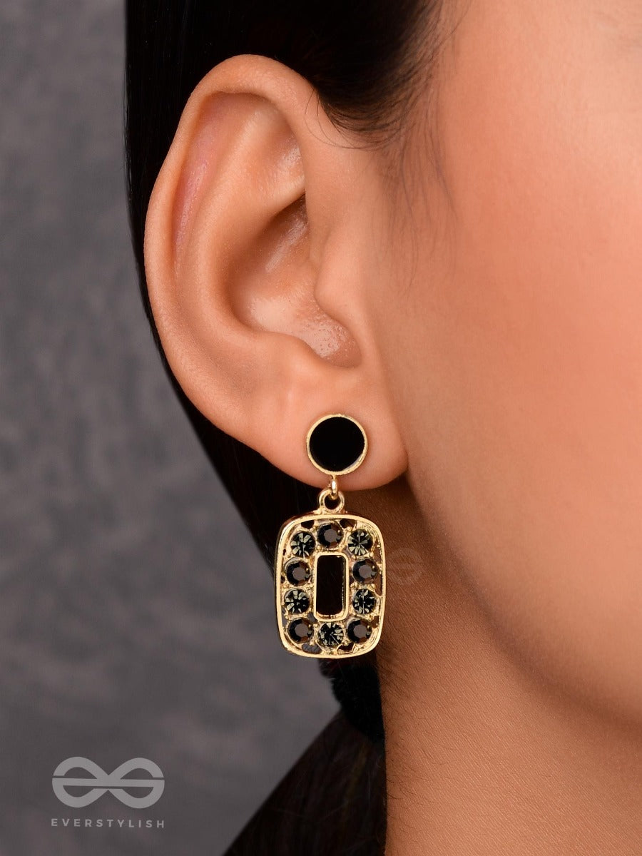 Blacksmith Crystals - Golden Drop Earrings