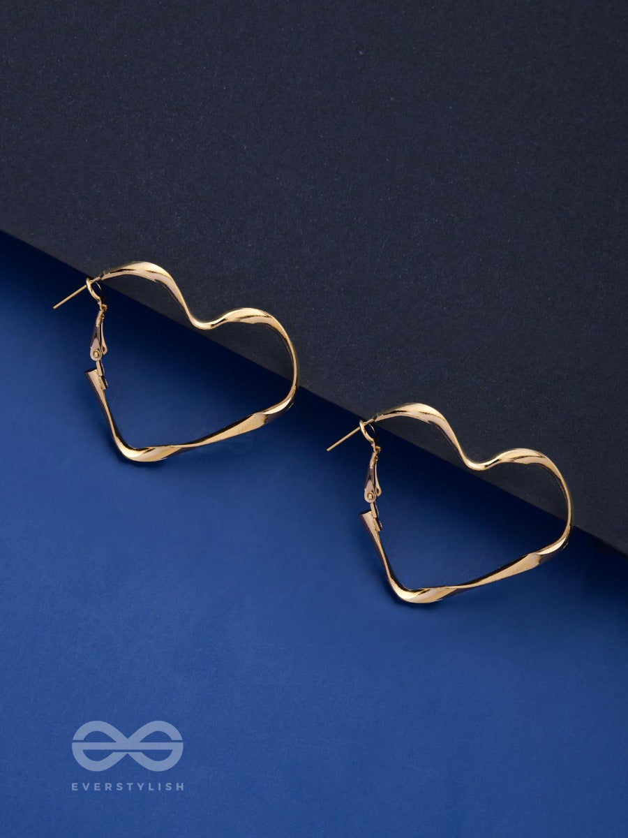 Your Twisted Love - Golden Hoop Earrings