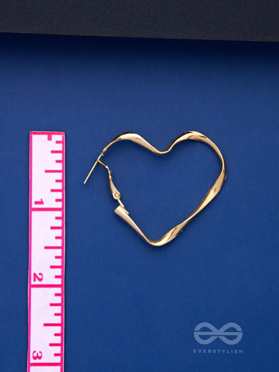 Your Twisted Love - Golden Hoop Earrings