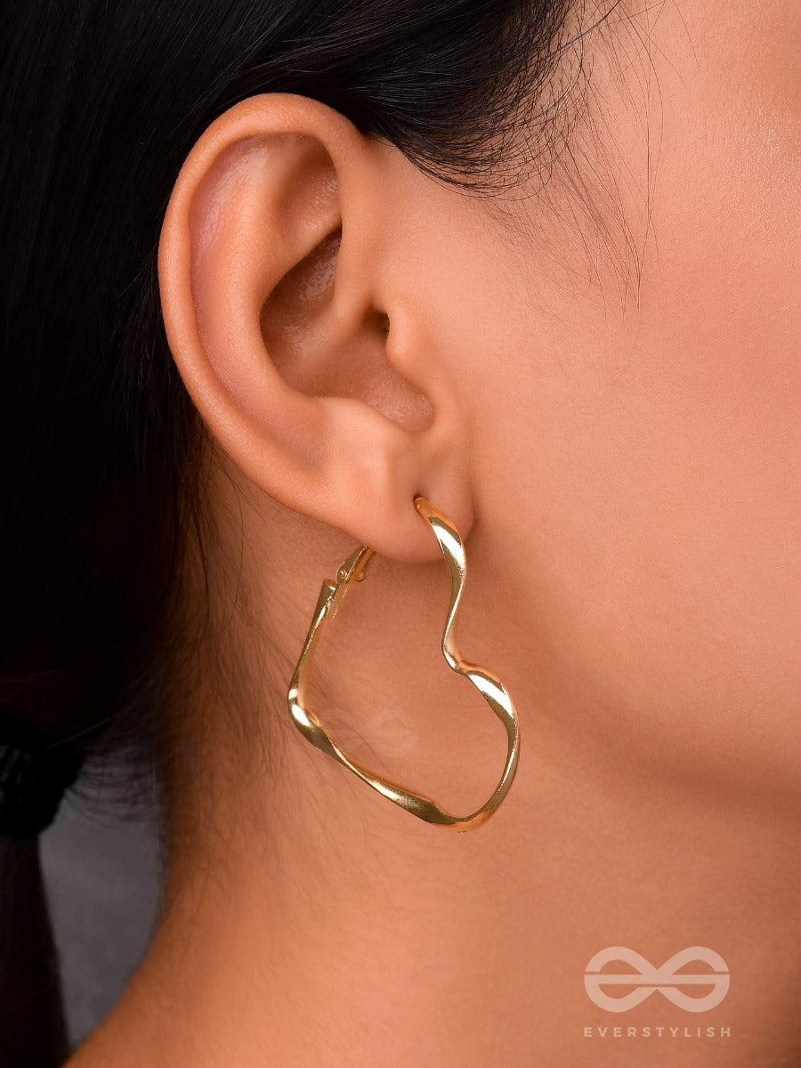 Your Twisted Love - Golden Hoop Earrings
