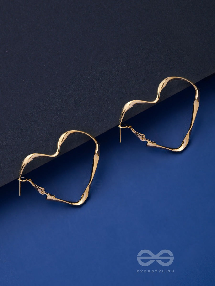 Your Twisted Love - Golden Hoop Earrings
