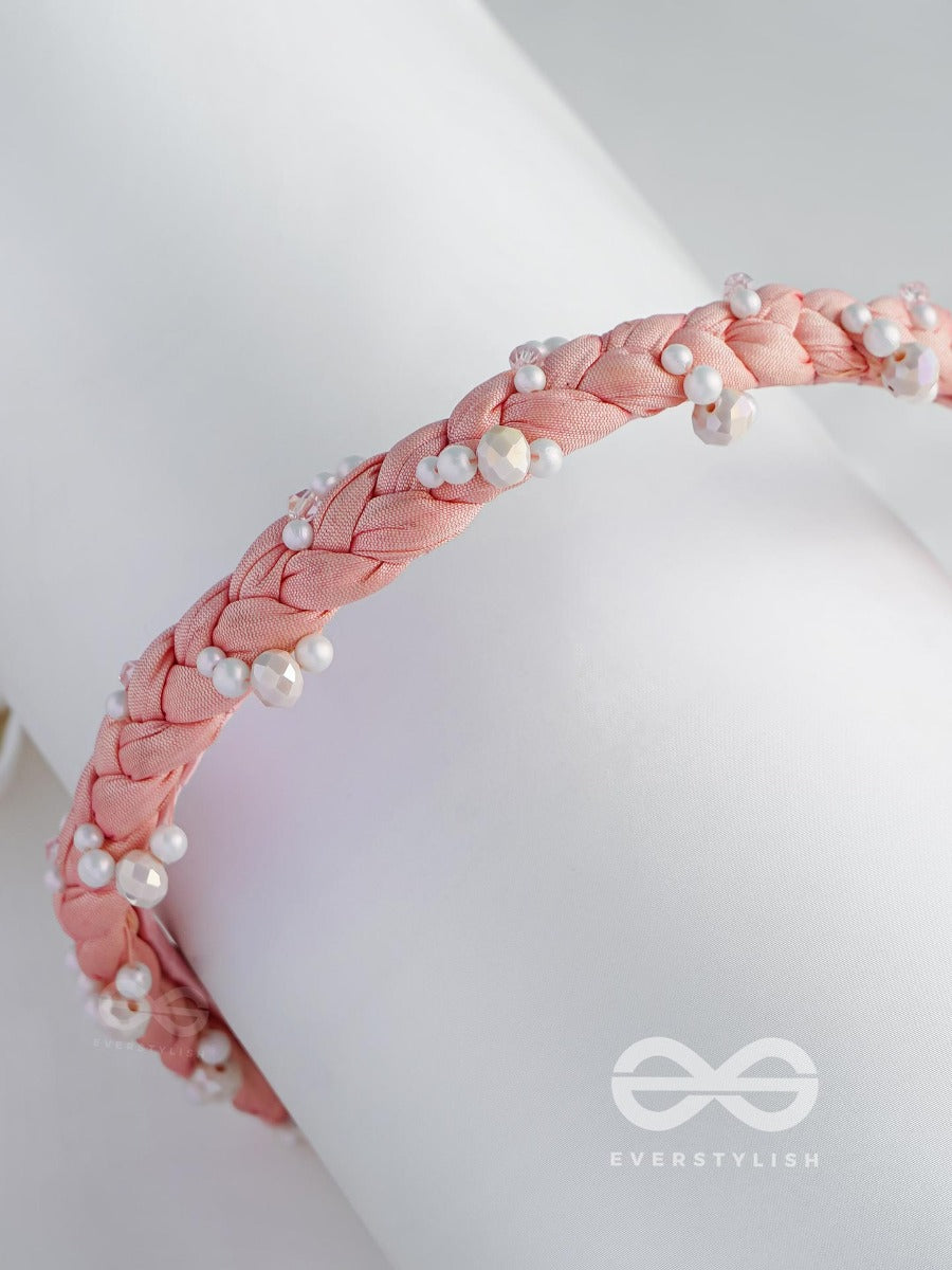 Ipsit - One's Desire - Pearl And Fabric Embroidered Hairband