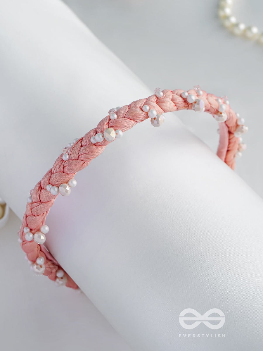 Ipsit - One's Desire - Pearl And Fabric Embroidered Hairband