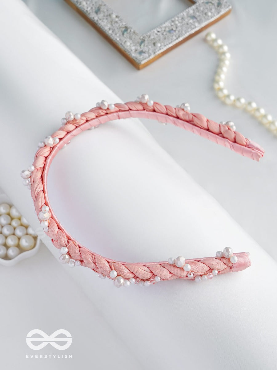 Ipsit - One's Desire - Pearl And Fabric Embroidered Hairband