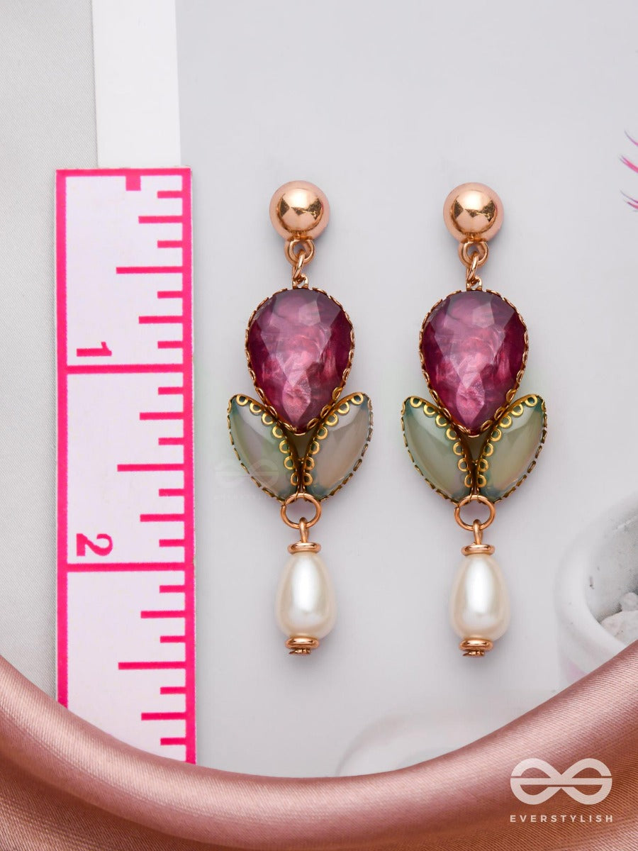 The Majestic Plum - Statement Drop Earrings