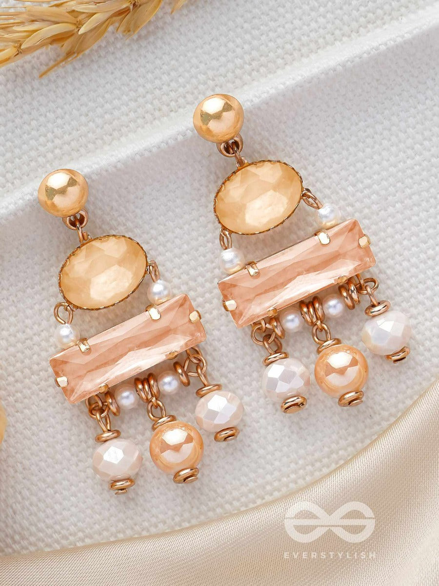 The Caramel Dazzlers - Statement Drop Earrings