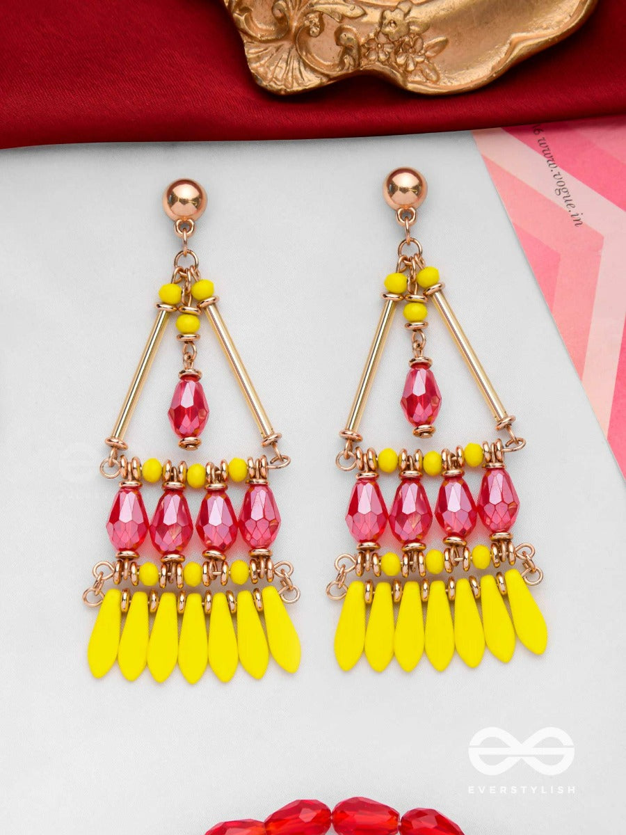 Flaming Desires - Statement Drop Earrings