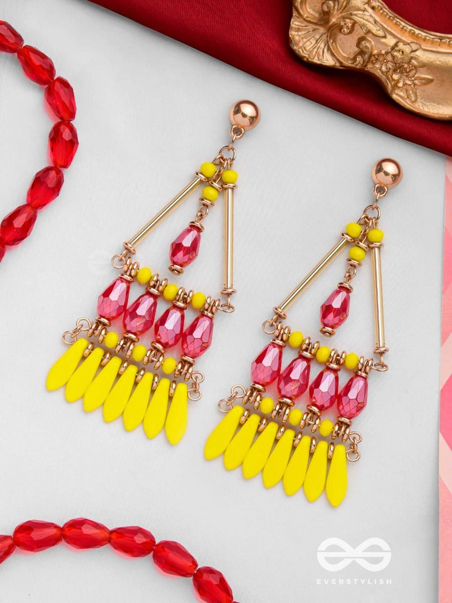 Flaming Desires - Statement Drop Earrings