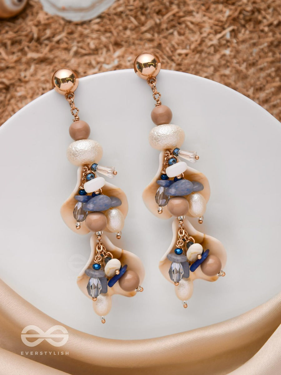 Shimmering Seaside- Statement Drop Sandstone Earrings